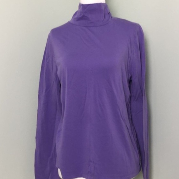 Pull Col Roulé Halogen - Violet - Taille S - Manches Longues à Boutons - Neuf Avec Étiquettes